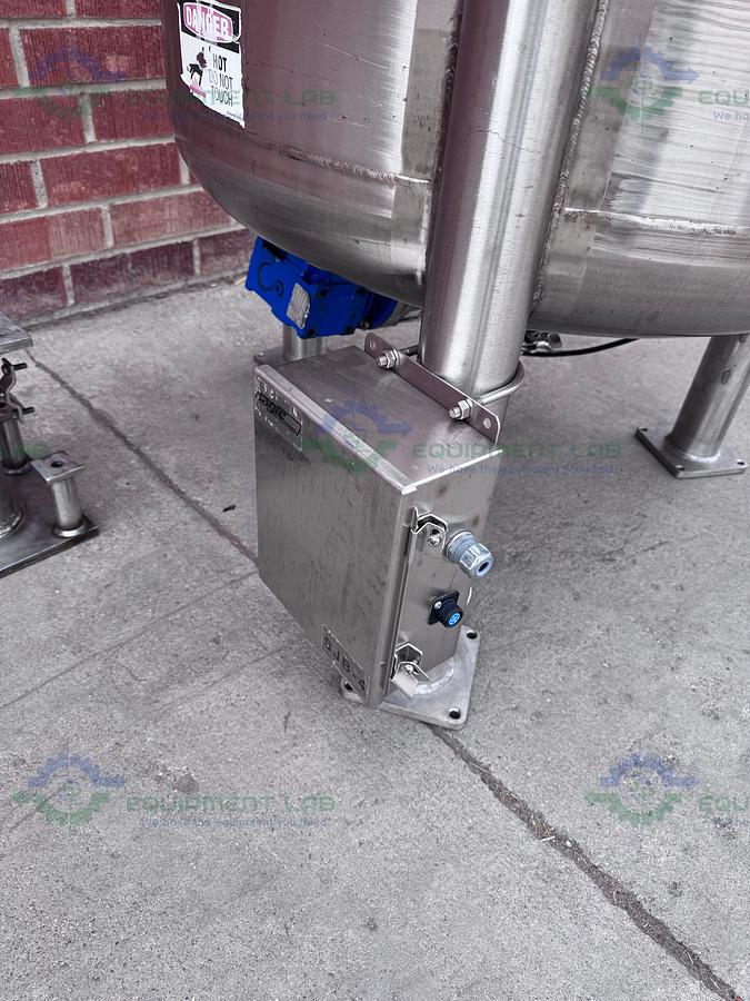 Used Feldmeier 1000 Liter SS Jacketed Reactor 50 FV PSI w/ VFD, 0.5 HP Bottom Mixer