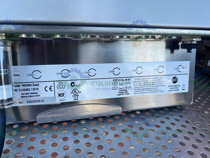 Used Mettler Toledo KCC150S Stainless Steel Bench Scale 300 Lb Capacity 23" x 31"