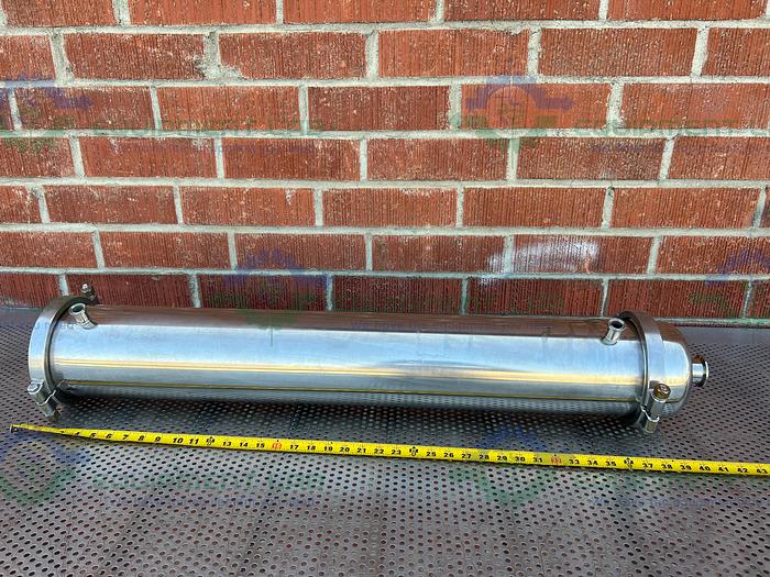 Used Unbranded Stainless Steel Shell and Tube Heat Exchanger 6" x 40"