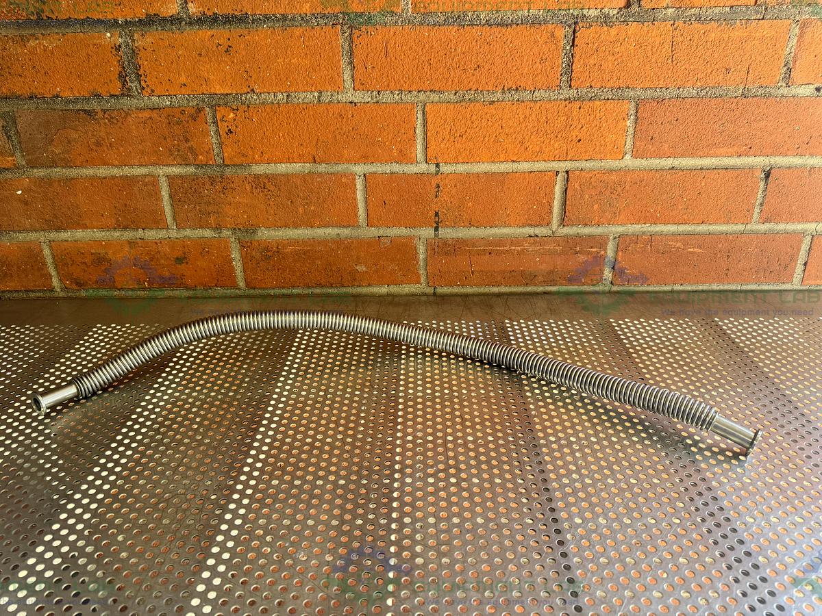 Used Stainless Steel Bellows Flexible Vacuum Hose 36" w/ KF 16/10 Fitting