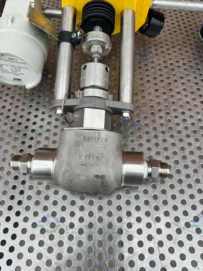Used Kammer Valves 185037 Pneumatic Valve w/ ABB TEIP 11 I/P-Umformer/Converter