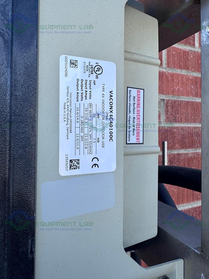 Used SPX Waukesha Cherry-Burrell 130 U2 Rotary Lobe Pump MFG 2016, 3"  w/ 10 HP Motor