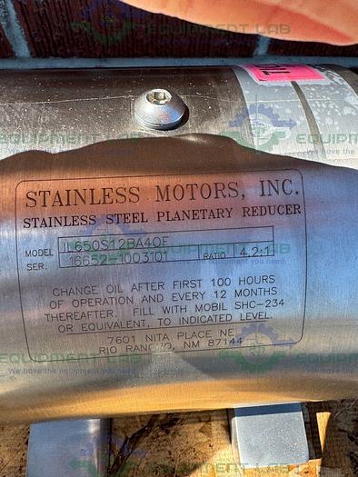 Stainless Motors PE2C02N04B1TOFM 2 HP Washdown Duty Motor w/ 4.2:1 Gear Reducer