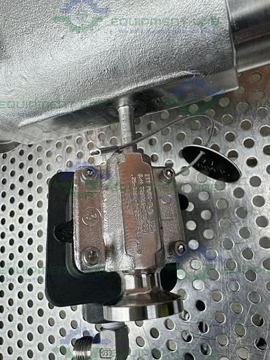 Used 5 ITT Pure-Flo Stainless Steel Diaphragm Valves w/ 2" to 1/2" Sanitary Fitting