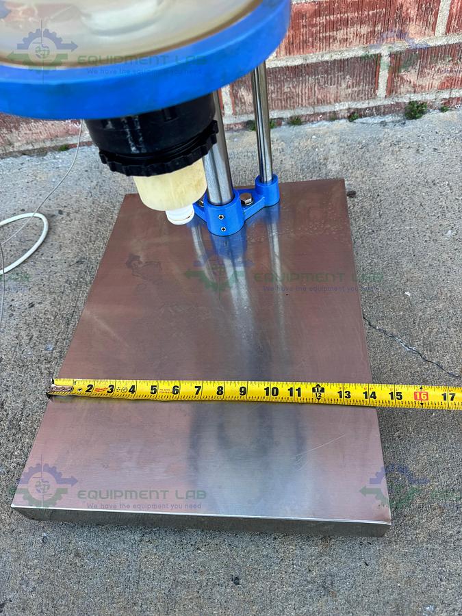 Used China 5 Liter Jacketed Glass Reactor w/ China Overhead Stirrer