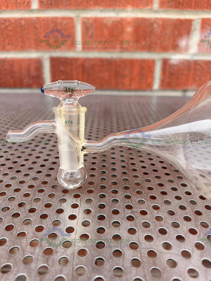 Used Pope Scientific Glass Vacuum Cold Trap with Bottom Drain Stopcock