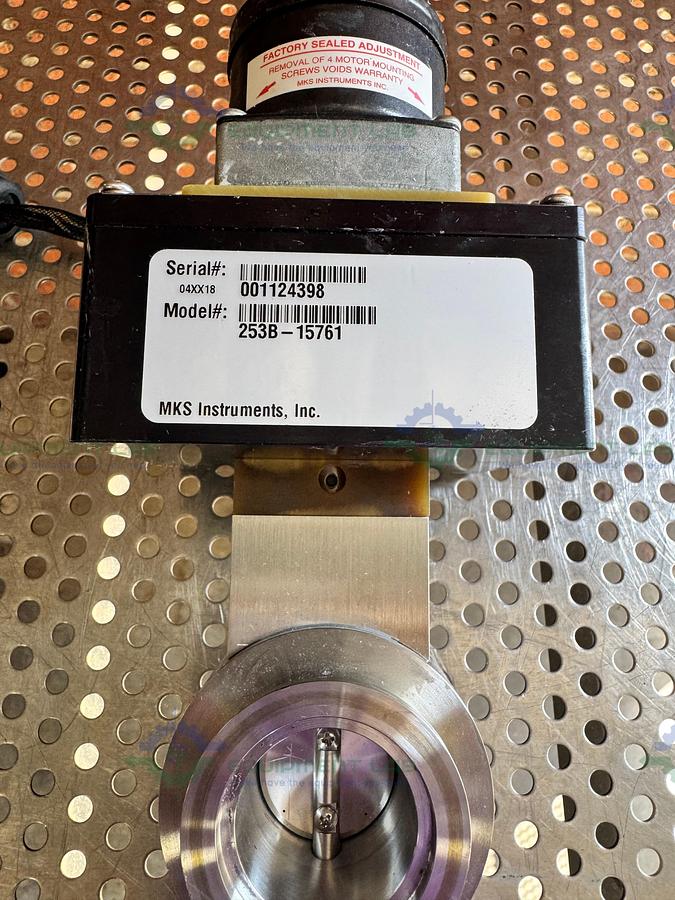 Used MKS 253B-15761 Stainless Steel Exhaust Throttle Valve w/ KF 40 Fitting