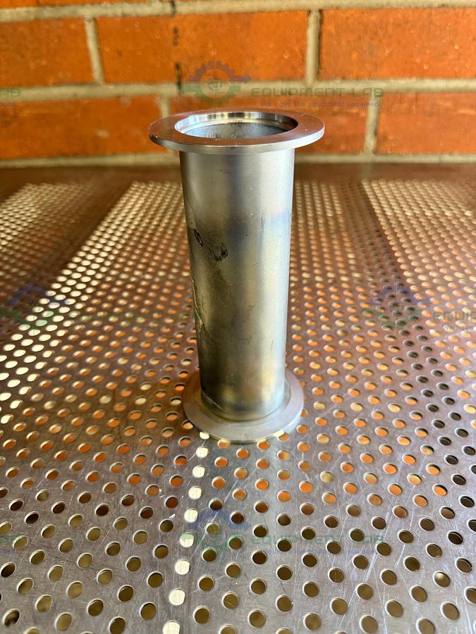 Used 3 Way Stainless Steel KF 50 to KF 16/10 Elbow Nipple Vacuum Fitting