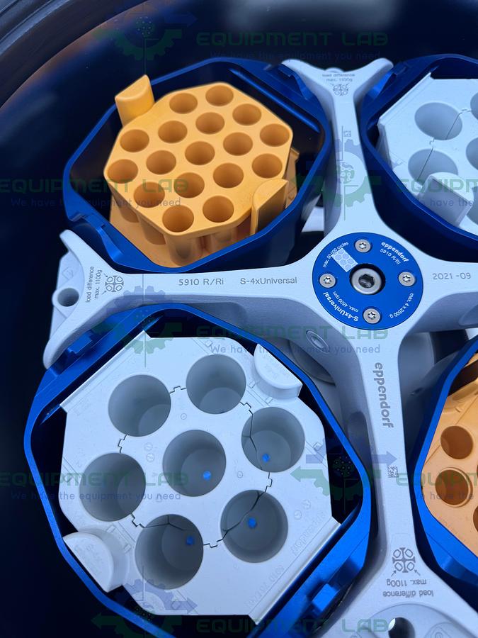 Used Eppendorf 5910 Ri Refrigerated Centrifuge w/ S-4X Universal Rotor 4500 RPM