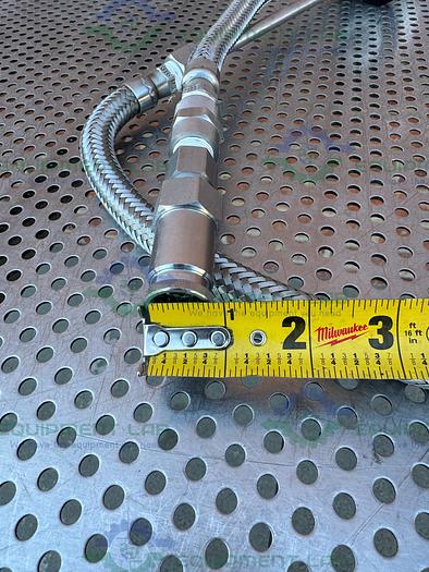 Used Unbranded Stainless Steel Braided Hose 82" w/ Sensor, Quick Release Fitting