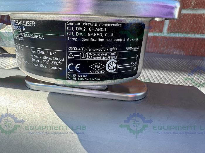 Used Endress + Hauser Promass 80 Mass FlowMeter w/ Promass A 1/2" Sanitary Fitting