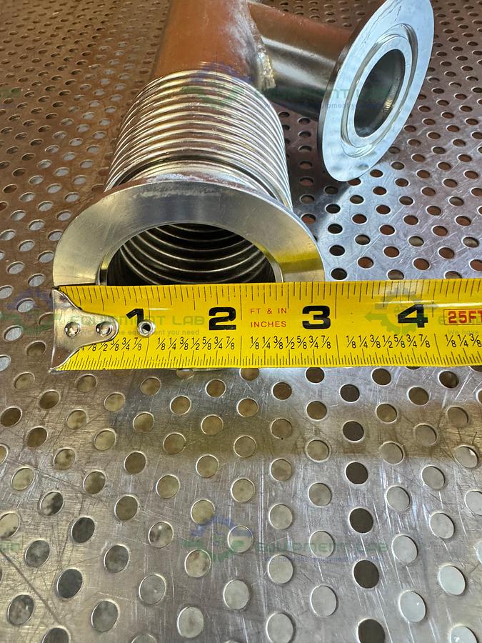 Used Stainless Steel KF50 Vacuum Bellow Tee