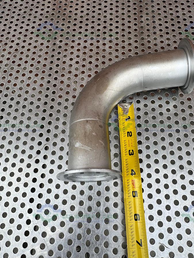 Used Stainless Steel KF 50  Elbow Nipple Vacuum Fitting