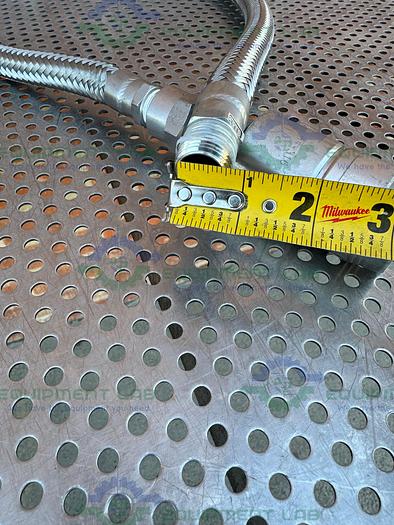 Used Unbranded Stainless Steel Braided Hose 52" w/ Quick Release Fitting
