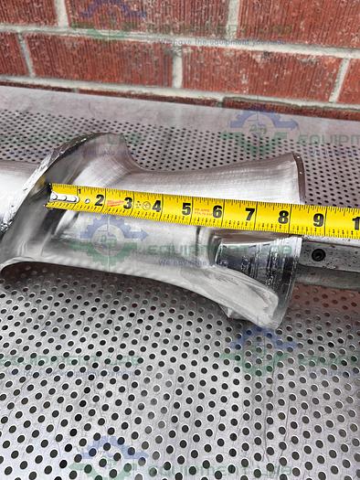 Used Stainless Steel 53" x 44 x 6" Meat Grinder Head Shaft Screw