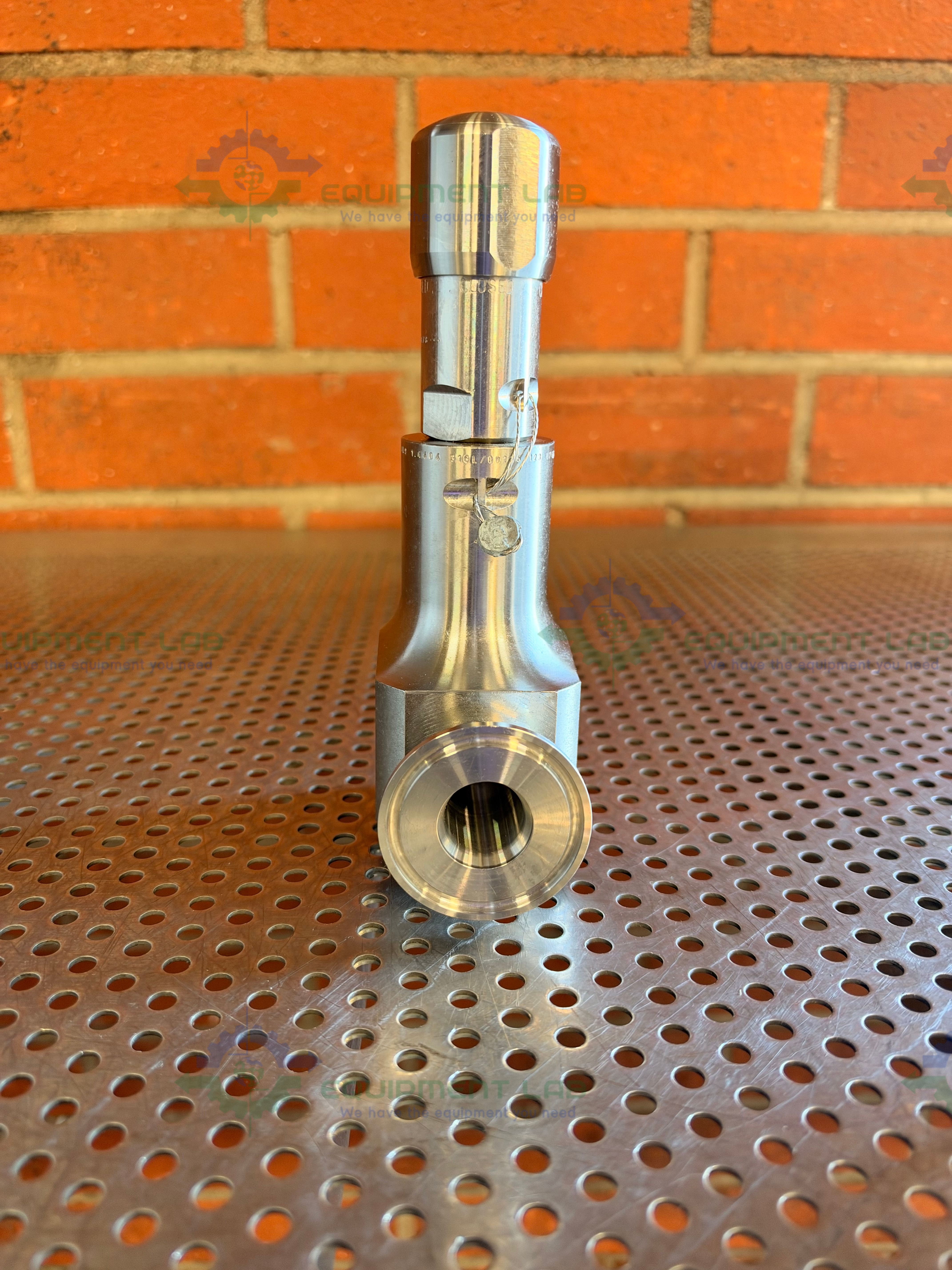 Used Leser 4814.7684 Spring Loaded Sanitary Safety Relief Valve w/1" Sanitary Fitting
