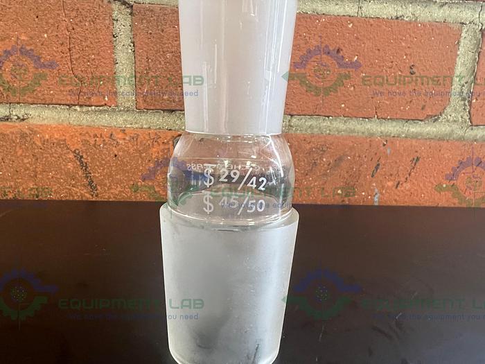 Used Chemglass CG-1000-14 Lower Inner 45/50 Top Outer 29/42 Glass Reducer Adapter
