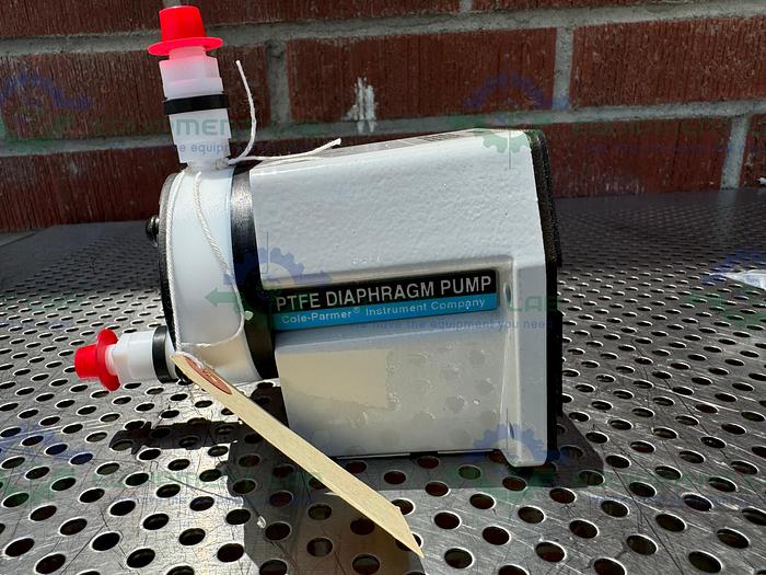 Used Cole Parmer 7090-62 PTFE Diaphragm Pump 100 mL/Min at 0 PSI, 400 RPM