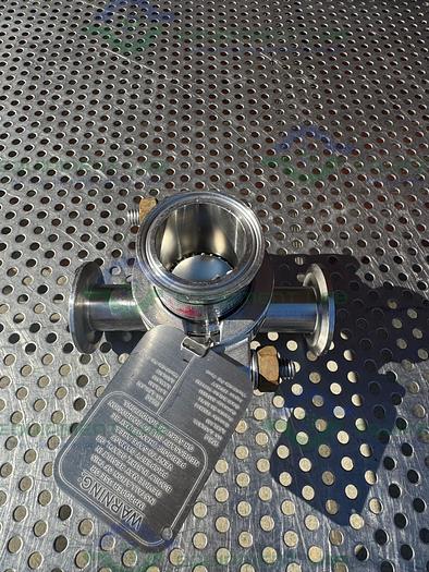 Used BS&B GR-C Safety Head 1 1/2" Fitting w/ 45 PSIG Rupture Disc, 1" Tee Fitting