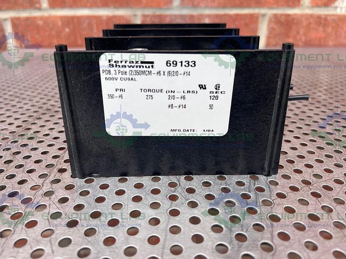 Used ABB OETL-NF200A Disconnect Switch w/ Ferraz Shawmut 69133 Distribution Block