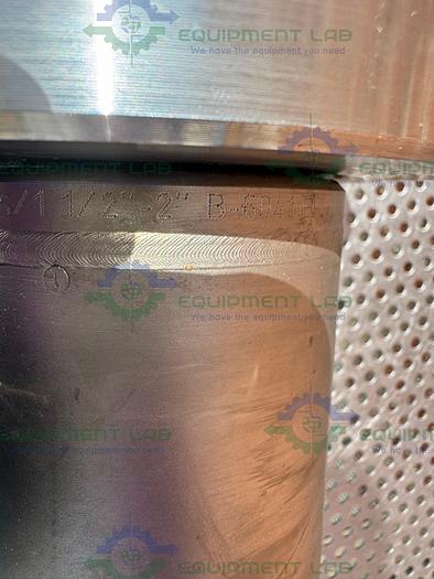 Used Leser 4484.7524 Stainless Steel Safety Valve w/ 1.5" to 2" Sanitary Fittings