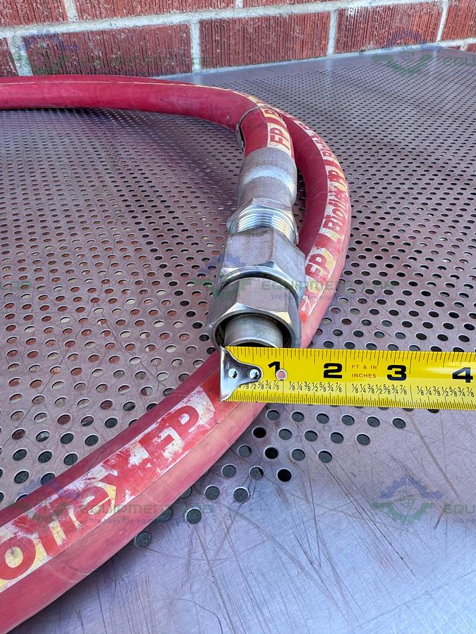 Used BioFlex RC 185" Aflex Hose w/ 1" Sanitary Fitting 1" Sanitary Fitting to NPT