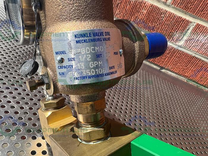 Used Huber Insulated Flexible Chiller Hose 48" w/ 1.5" Beaded Fitting, Kunkle Valve