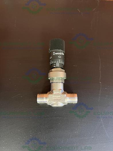 Used Swagelok  SS-4L-MH Stainless Steel High Flow Metering Valve 1/4" Tube Fitting