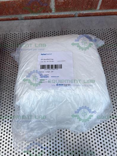 Used Box of 1000 - Fisher Brand  19-170-901 White 24" Polypropylene Bouffant Cap