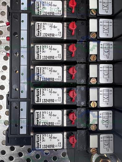 Used Lot of 20 - Burkert 132489R Solenoid Valve, 24V, PN2-8 Bar