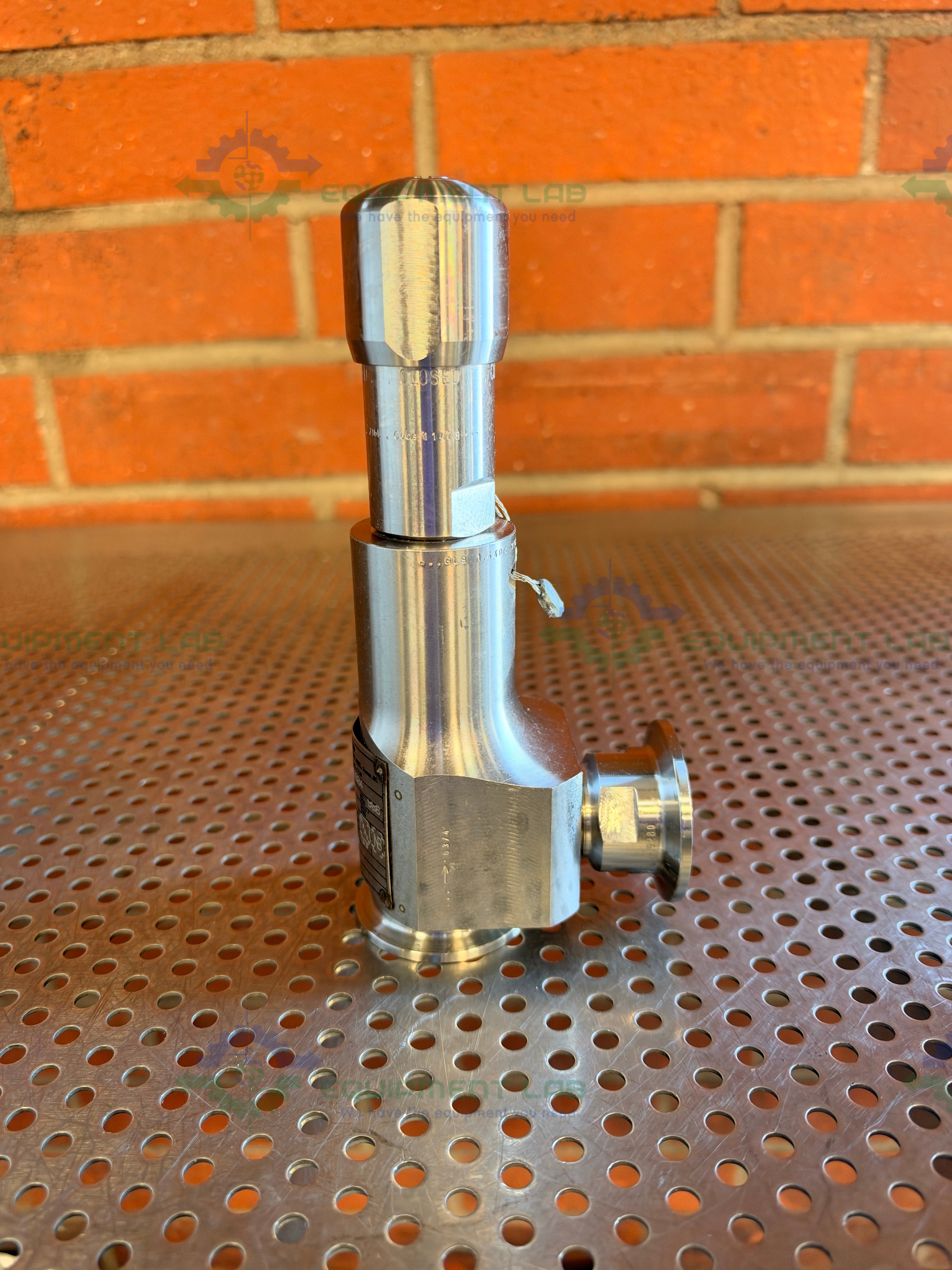 Used Leser 4814.7684 Spring Loaded Sanitary Safety Relief Valve w/1" Sanitary Fitting