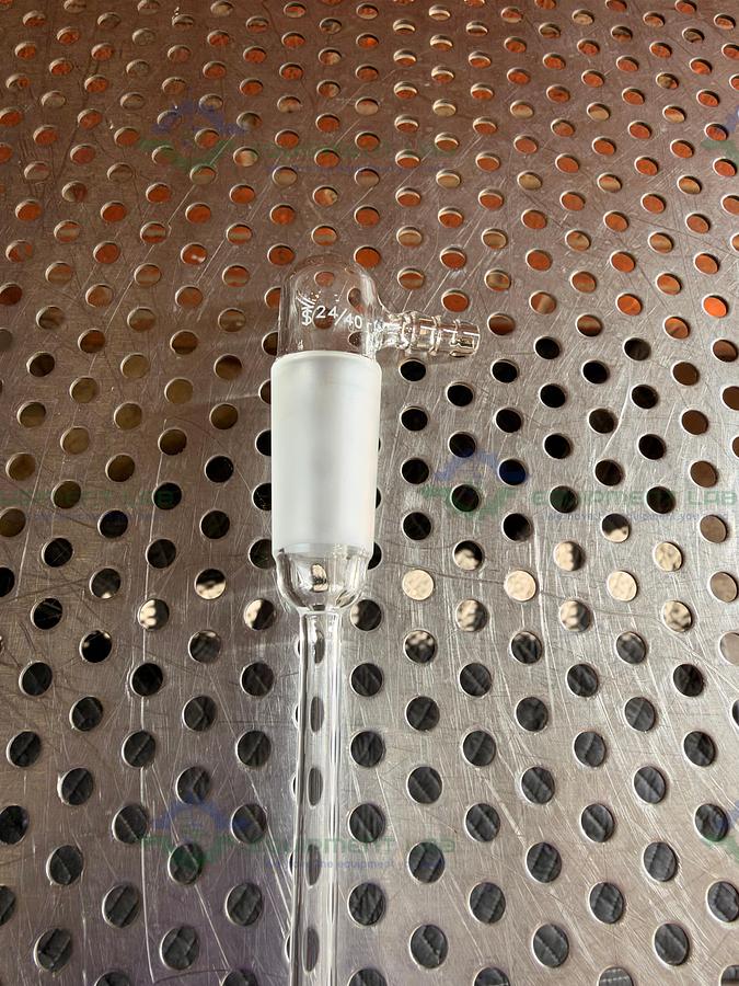Used Chemglass CG-1014-E-01 Adapter 24/40 Inner Joint 90 Degree Bent 200 mm Length