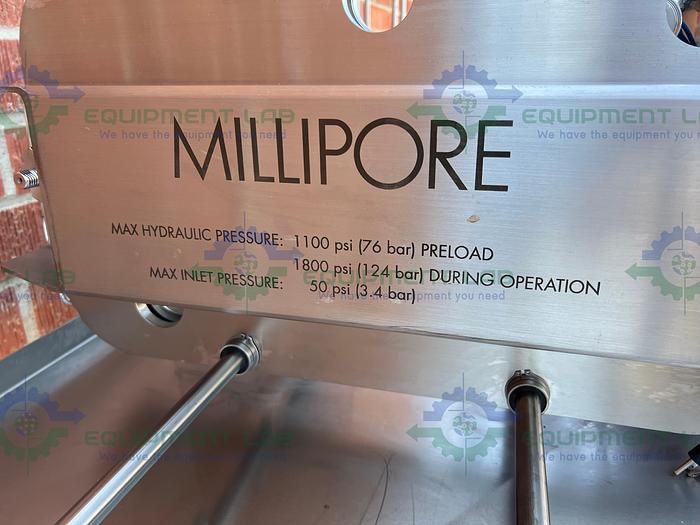 Used Millipore MPODPILOT CP2EA8875 Filter Press Skid w/ E & H Promass P Flowmeter