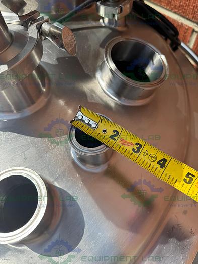 Used Precision 250 Liter Stainless Steel Jacketed Reactor 45 PSI w/ Lightnin Mixer.