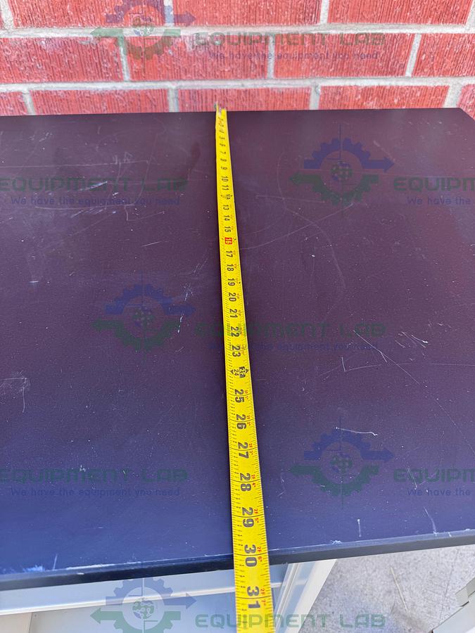 Used Phenolic / Composite Resin Adjustable  Science Table 30" W x 38" L w/ Wheels