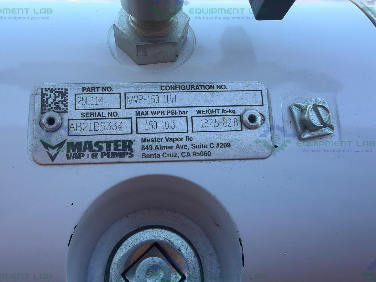 Used Master Vapor MVP-150 Explosion-Proof Gas Recovery Pump w/ Lesson 2HP Motor