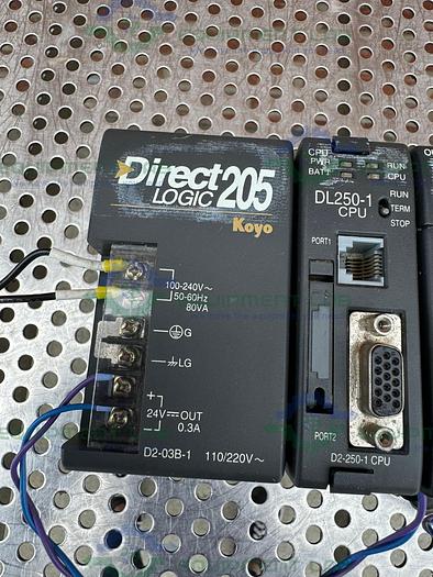 Used Automation Direct Logic 205 Koyo w/ DL250-1 CPU, H2-ECO M, F2-08DA-2 Modules