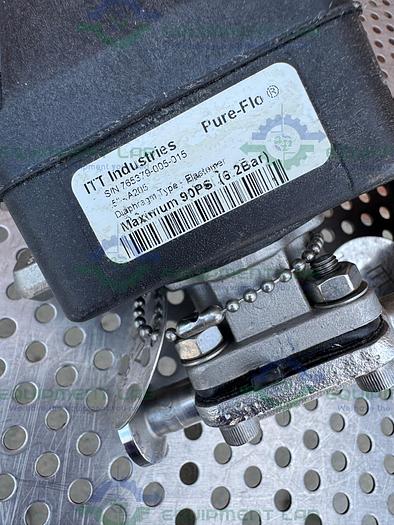 Used Lot of 2 - ITT Pure Flo .5-316L- RA20MAX Diaphragm Valve  w/.5" Sanitary Fitting