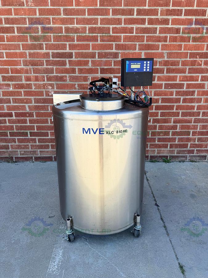 Used CHART MVE XLC 810 HE-F GEN 2 Liquid Nitrogen Cryogenic Storage Tank w/ TEC 3000