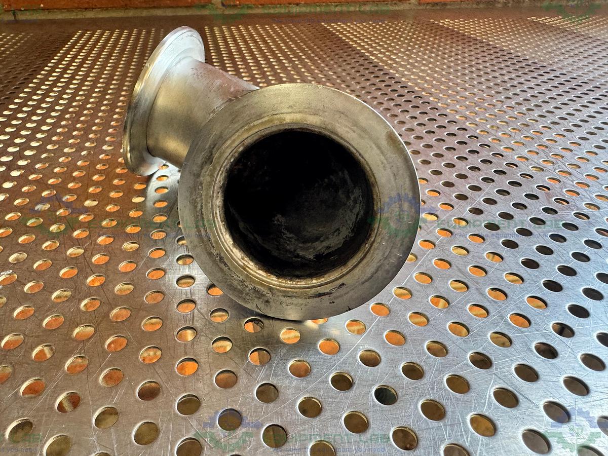 Used Stainless Steel KF 50 Elbow Nipple Vacuum Fitting