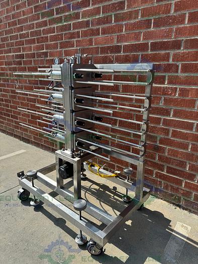 Used Millipore  Stainless Steel Pellicon 2 Cassette Filter Holder Stack of 8