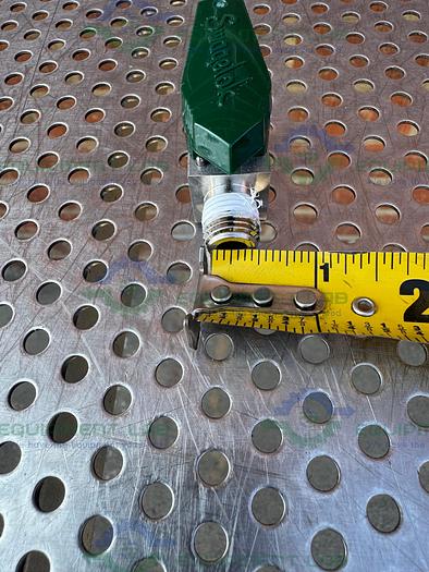 Used Lot of 2 - Swagelok SS-4P4T2 Stainless Steel Ball Valve w/ 1/4" MNPT Fitting