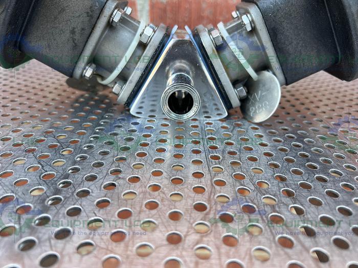 Used Lot of 2 - ITT Pure Flo 9920 Diaphragm Valve 90 PSI w/ 3- Way 3/4" Sanitary Fittings