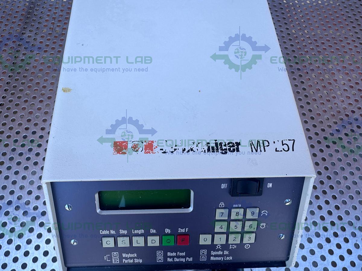 Used Schleuniger MP257 Programmable Coaxial Cable Stripping Machine