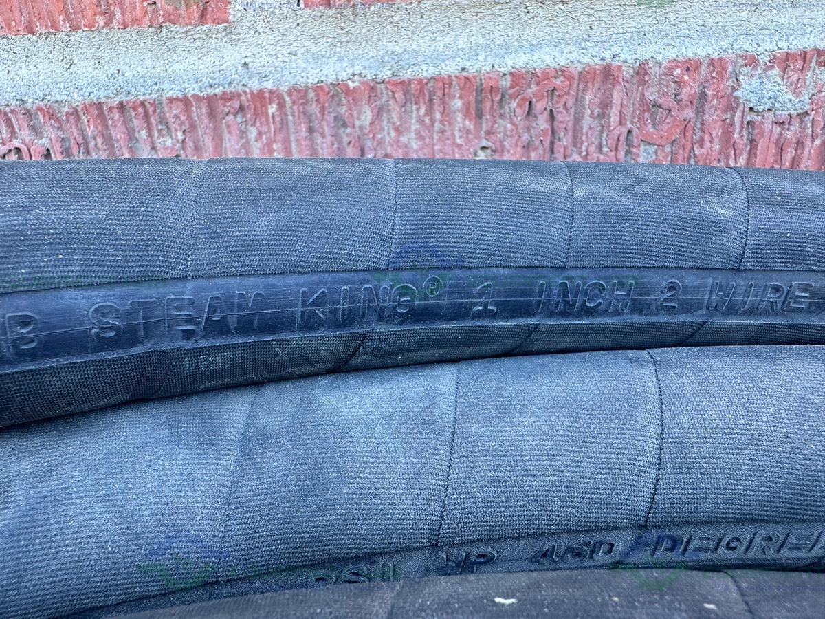 Used Steam King 205MB 1" 2 Wire Braid 250 PSI 232" Flexible Hose w/ 1" NPT Fittings