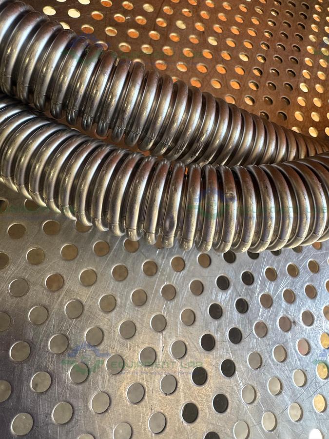 Used Stainless Steel Bellows Flexible Vacuum Hose 60" w/ KF 16/10 Fitting