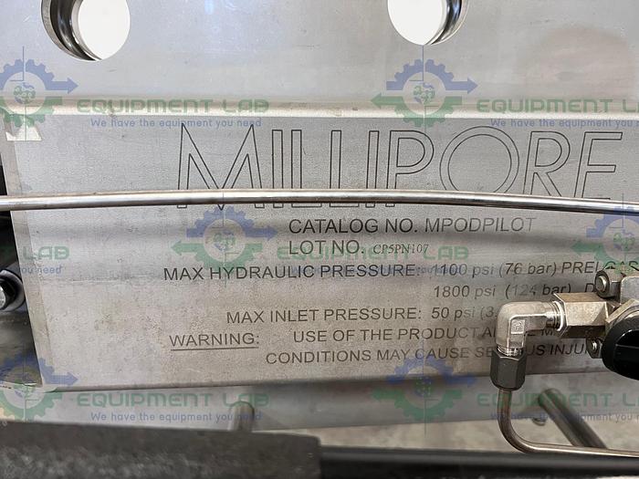 Used Millipore  MPODPILOT CP5PN1075 Filter Press w/ Enerpac P142 Hydraulic Hand Pump