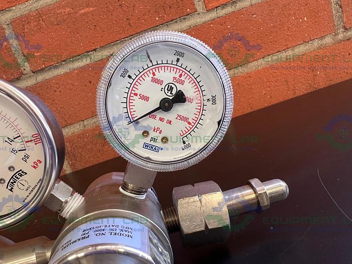 Used Praxair Prostar Platinum  RX30410  Regulator 3000 PSI w/ Winters and Waki Gauges