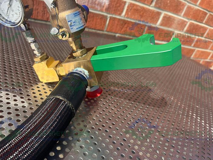 Used Huber Insulated Flexible Chiller Hose 48" w/ 1.5" Beaded Fitting, Kunkle Valve