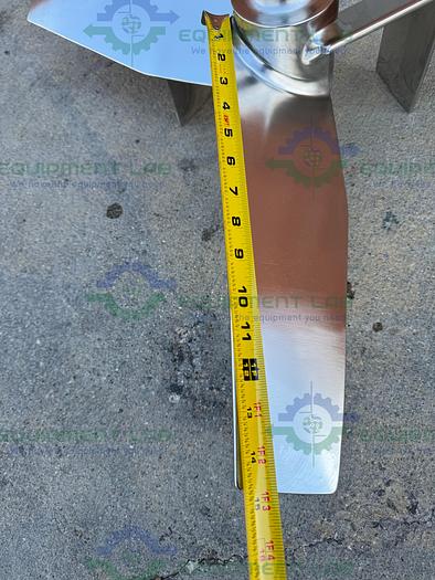Used Schott AG  316 Stainless Steel Impeller 58" Height  x 6" Flange Fitting